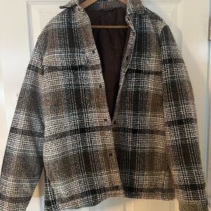Alpine Design Plaid Jacket in Black, White & Brown